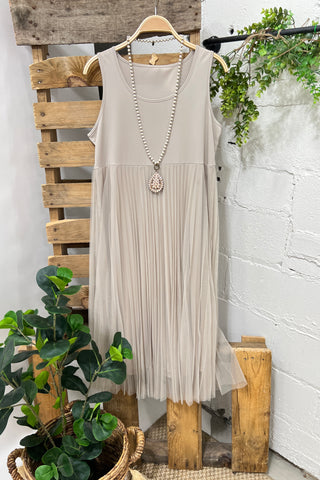 Undertones Dress Taupe Dresses Cherish   