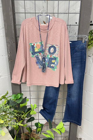 Patches of Love Rose Shirts & Tops Easel