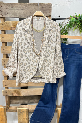 Casual Leopard Blazer Blazer Miss Carla   