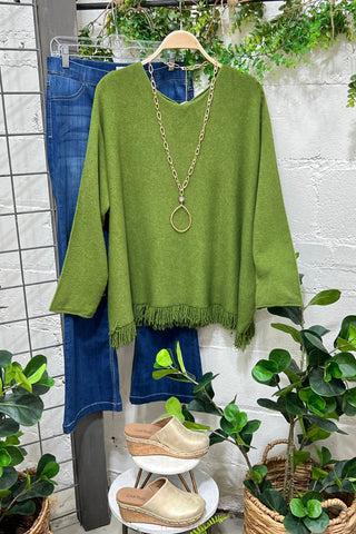 Wells Sweater Olive sweater Sole Luna   