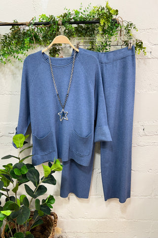 Class Act Set Blue Top & Pant Set OZ