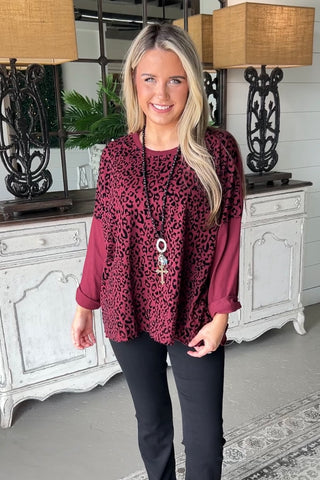 Soft Kitty Burgundy Shirts & Tops MuMu   