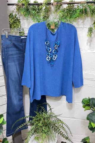 Simpler Days Blue sweater Mina Rosa/WePrice   