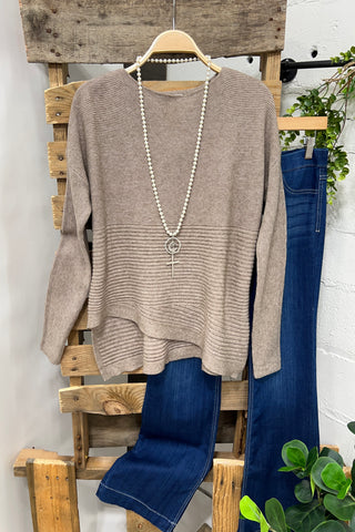 Even Though Taupe sweater Cherish   