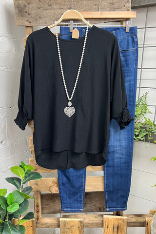 Heather Black Shirts & Tops Reborn J   