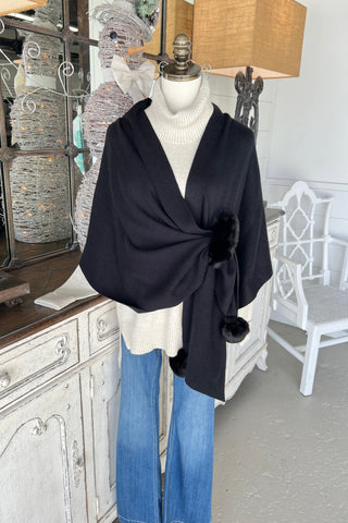 Katie Wrap Black wrap Top It Off/Darrah and Company   