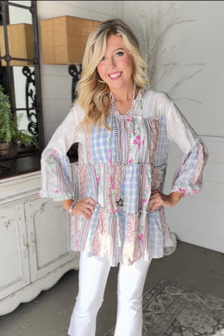 Candy Girl Multi Shirts & Tops Blue Velvet