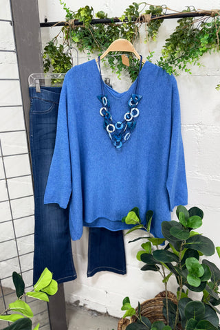 Simpler Days Denim Blue sweater Mina Rosa/WePrice