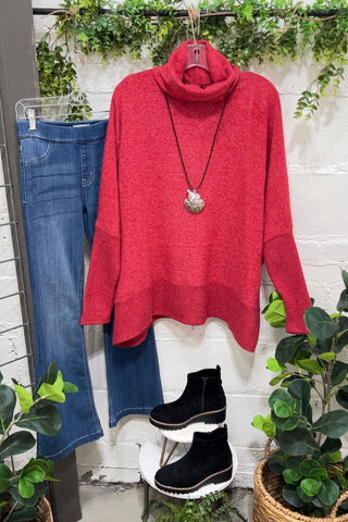 Composure Red sweater Zenana   