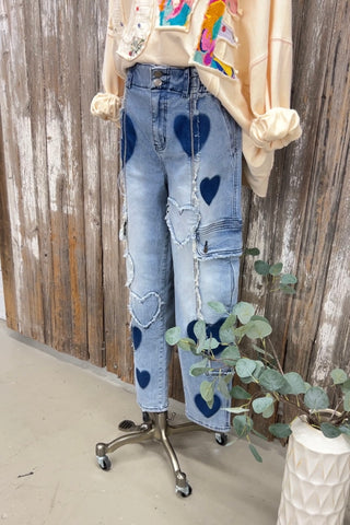 Washed Heart Jeans jeans Oli & Hali   