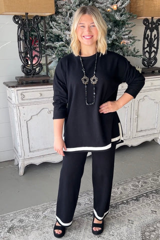 Up Market Pant Set Black Top & Pant Set Les Bonnes Copines