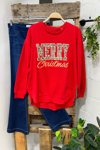 Golden Christmas Red Sweatshirt Pressbox by Royce Apparel   