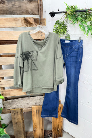 Charity Olive Shirts & Tops MuMu