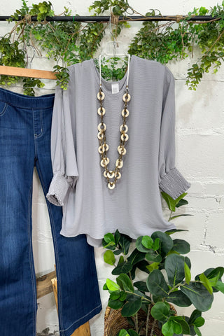 Essential Silver Shirts & Tops SOL