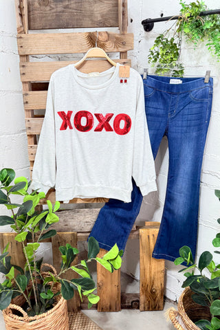 XOXO Sweatshirt Grey Sweatshirt HOPELY