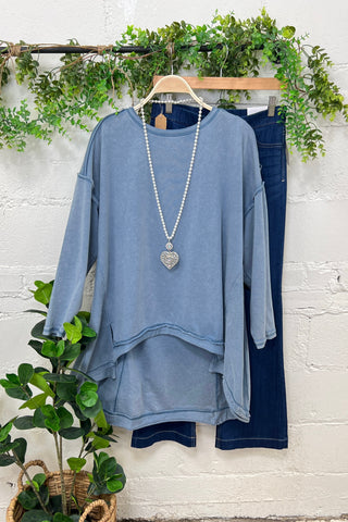 Lay Back Blue Shirts & Tops Oli & Hali   