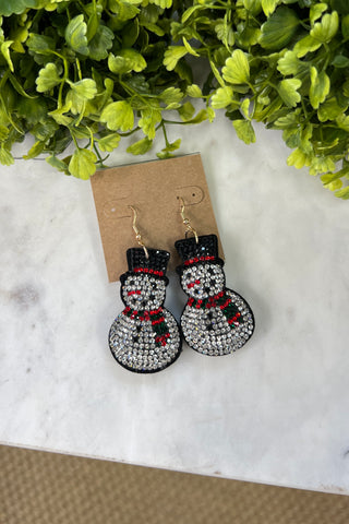 Glitz Snowman Earrings Earrings All That Glitterz   