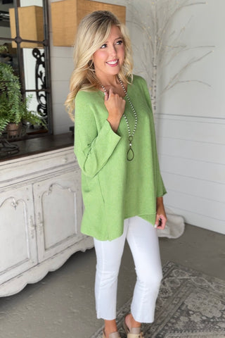 Simpler Days Light Green sweater Mina Rosa/WePrice