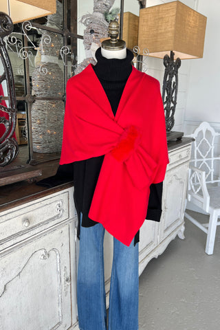 Katie Wrap Red wrap Top It Off/Darrah and Company   