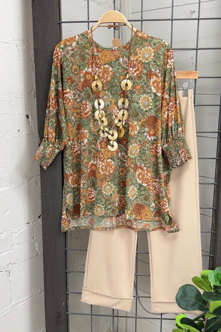 Flora Sage Multi Shirts & Tops SOL   