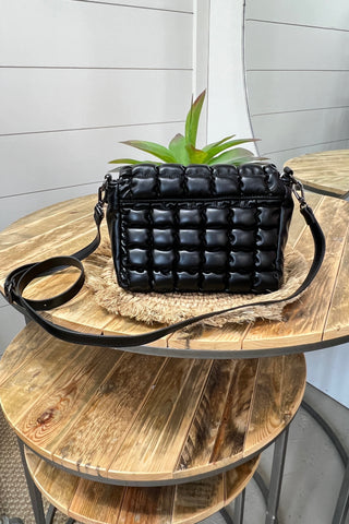 Kristen Quilted Crossbody Black Handbags Jen & Co   