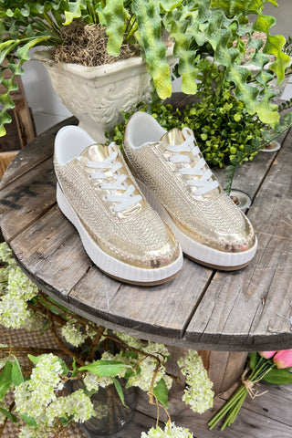 Fay Sneakers Gold by DV  DV By Dolce Vita   