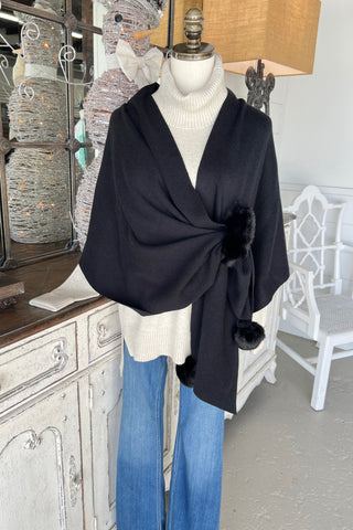 Katie Wrap Black wrap Top It Off/Darrah and Company   