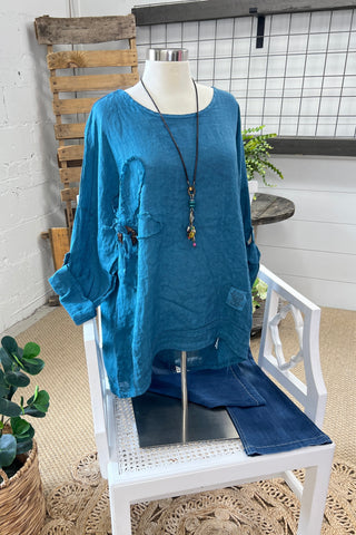 Flower Patch Teal Shirts & Tops Prospero   