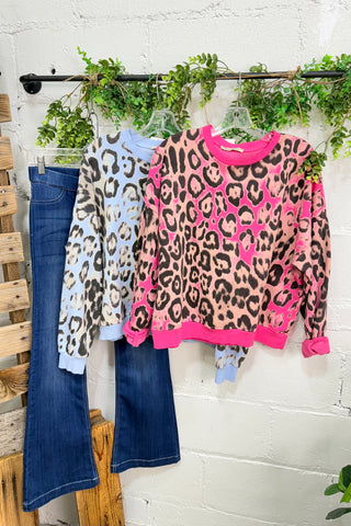 Feeling Feline Top Fuchsia Sweatshirt Oz