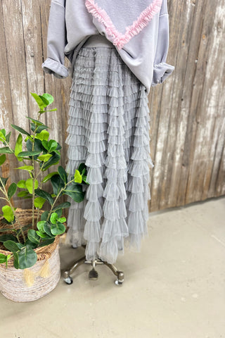 Frilly Skirt Grey RESTOCK Coming skirt Miss Carla