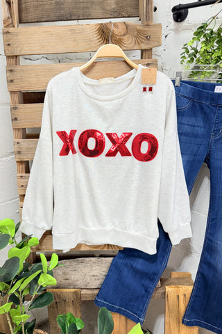 XOXO Sweatshirt Grey Sweatshirt HOPELY