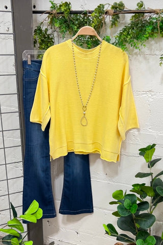 Babbie Yellow Shirts & Tops Easel