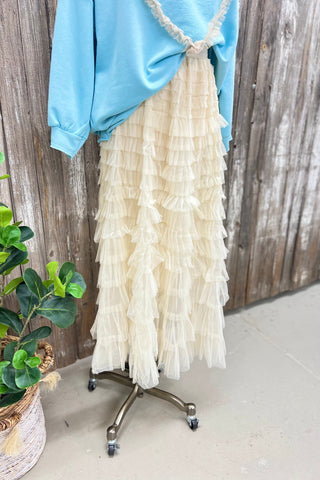 Frilly Skirt Blue RESTOCK Coming skirt Miss Carla