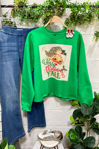 Ho Ho Y'all Green Sweatshirt Bing-A-Gogo   