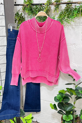 Chelsea Fuchsia sweater Zenana