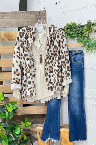 Vivacious Beige Leopard Shacket