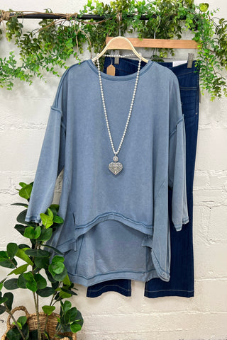 Lay Back Blue Shirts & Tops Oli & Hali   