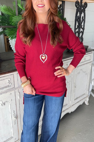 Margaret Sweater Burgundy  Oz   