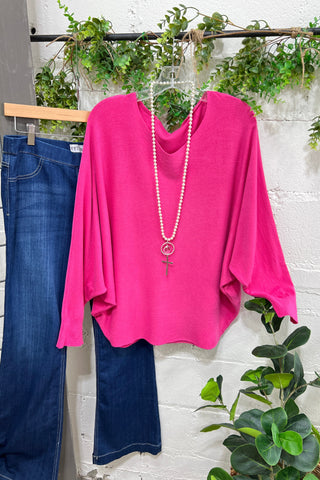 Modish Fuchsia sweater Charmante