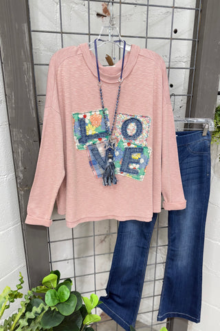 Patches of Love Rose Shirts & Tops Easel