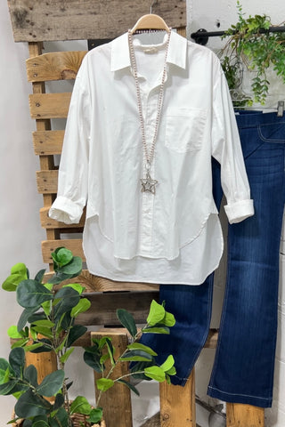 Classic White Button Down Shirts & Tops eesome   