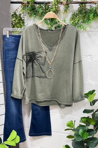 Charity Olive Shirts & Tops MuMu