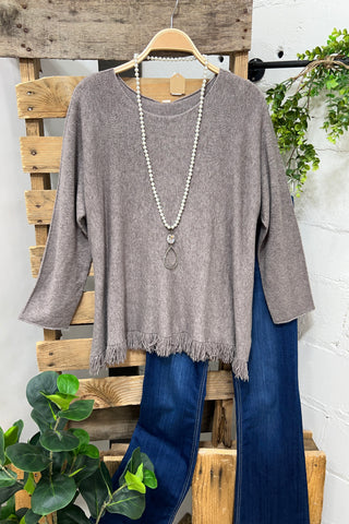 Wells Sweater Taupe sweater Sole Luna   