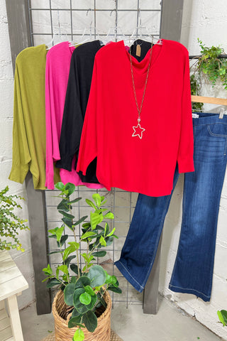 Modish Fuchsia sweater Charmante