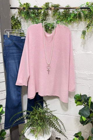 Simpler Days Pink sweater Mina Rosa/WePrice   