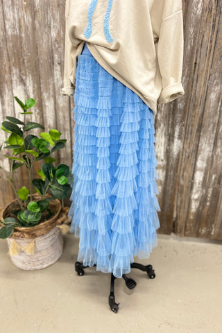 Frilly Skirt Blue RESTOCK Coming skirt Miss Carla