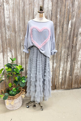 Frilly Skirt Grey RESTOCK Coming skirt Miss Carla