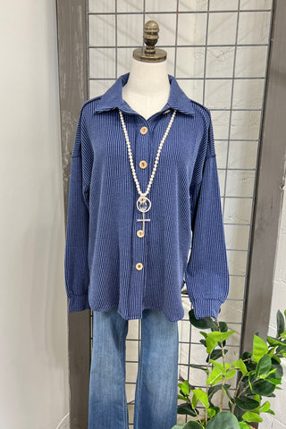 Devoted Navy Shirts & Tops Heimish USA   