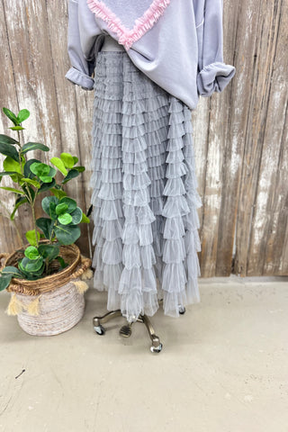 Frilly Skirt Grey RESTOCK Coming skirt Miss Carla