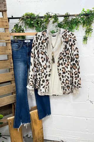 Vivacious Beige Leopard Shacket